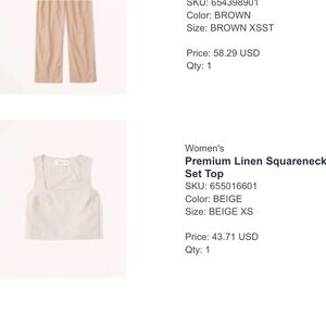 Abercrombie NWOT lined blend square neck top